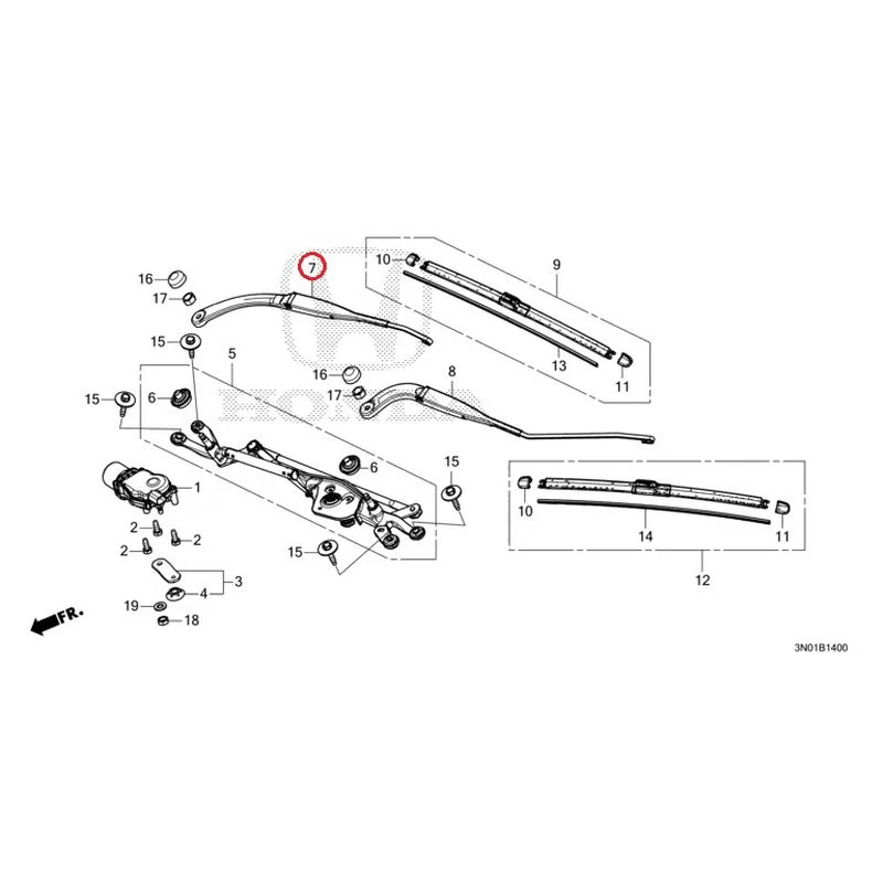 [NEW] JDM HONDA VEZEL e:HEV RV5 2021 Front Windshield Wiper GENUINE OEM - Image 8