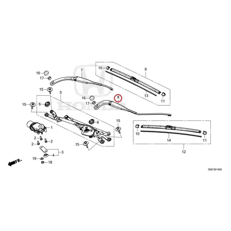 [NEW] JDM HONDA VEZEL e:HEV RV5 2021 Front Windshield Wiper GENUINE OEM - Image 9