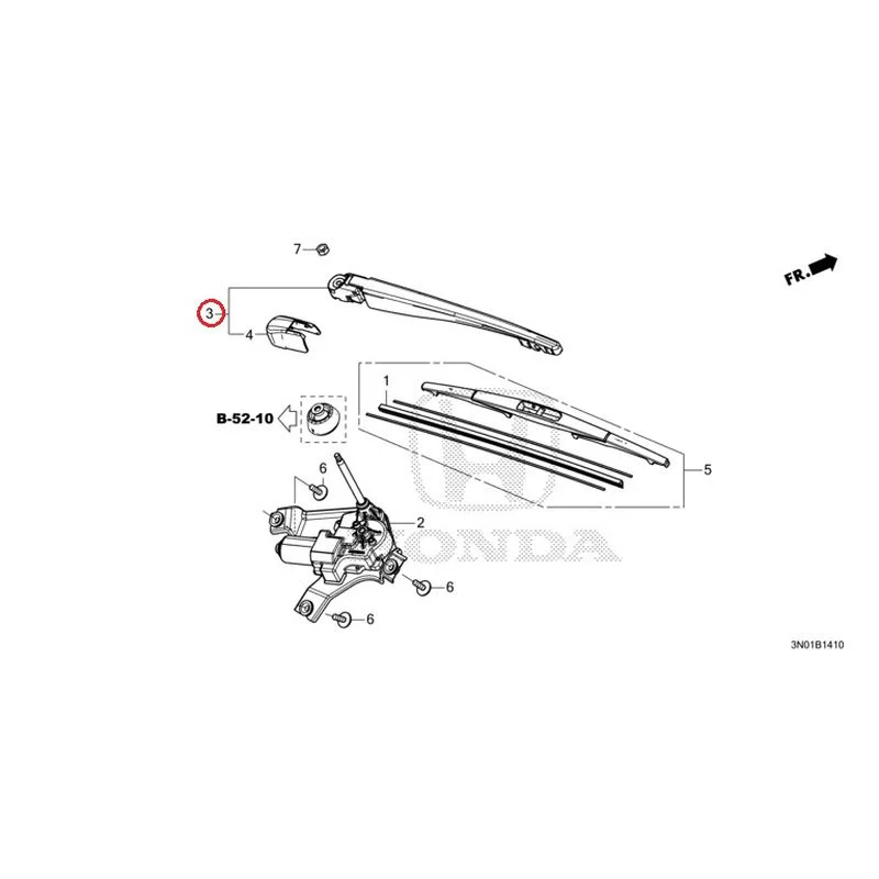 [NEW] JDM HONDA VEZEL e:HEV RV5 2021 Rear Windshield Wiper GENUINE OEM - Image 6