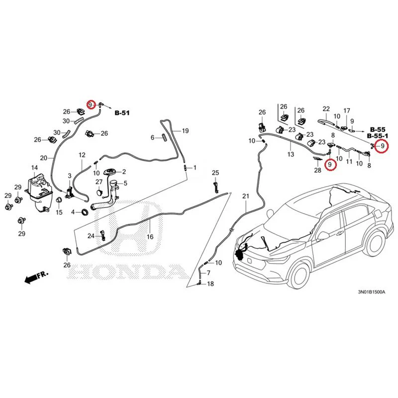 [NEW] JDM HONDA VEZEL e:HEV RV5 2021 Windshield Washer GENUINE OEM - Image 10