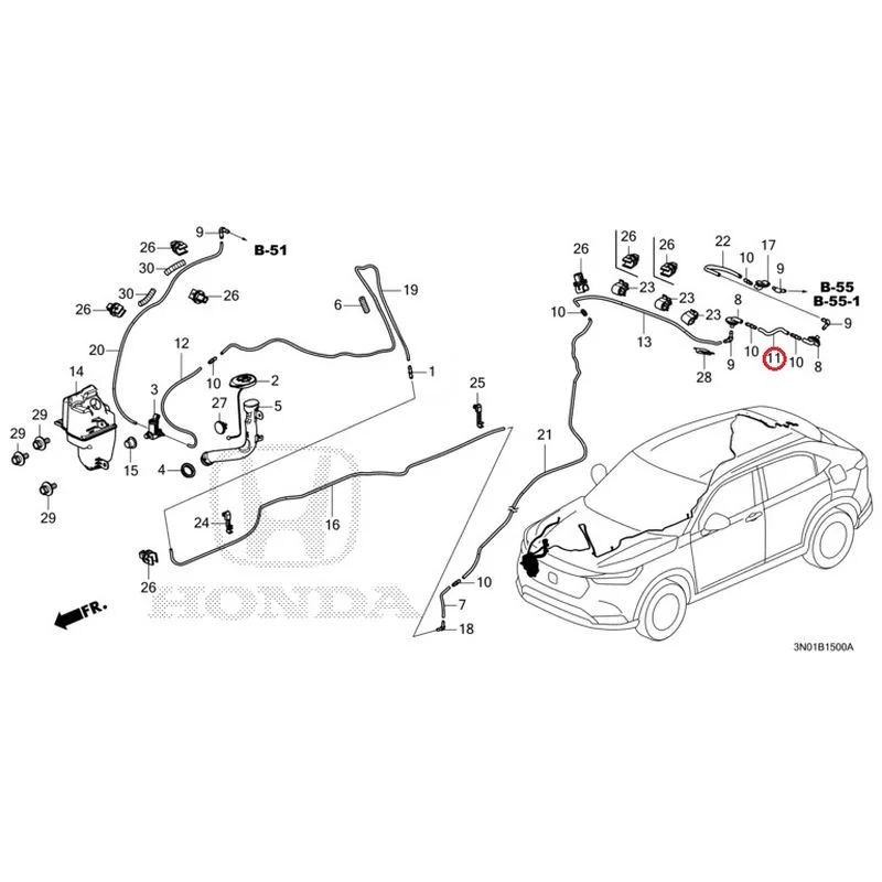 [NEW] JDM HONDA VEZEL e:HEV RV5 2021 Windshield Washer GENUINE OEM - Image 12