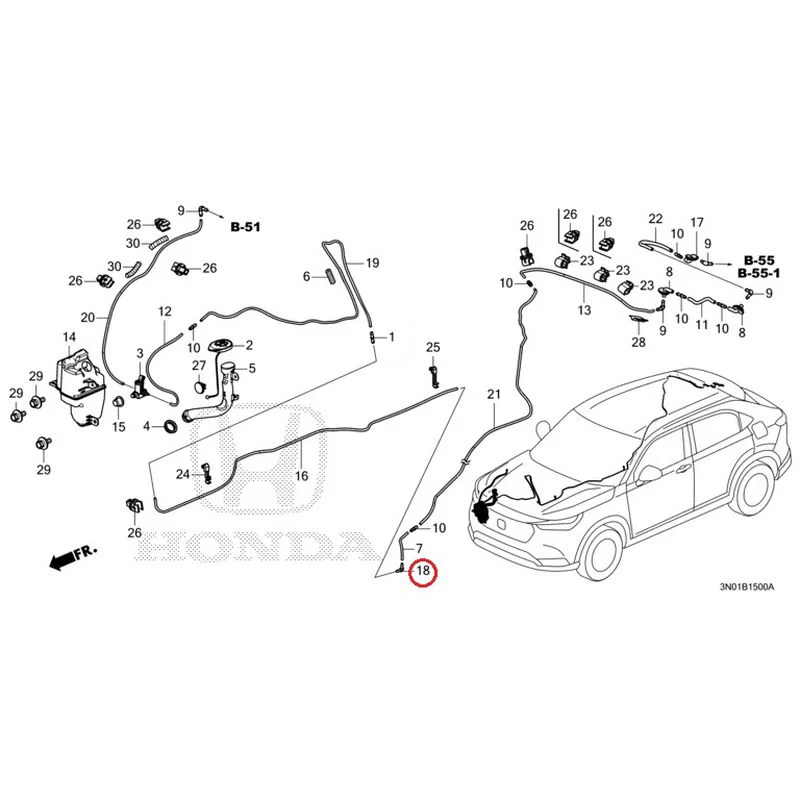 [NEW] JDM HONDA VEZEL e:HEV RV5 2021 Windshield Washer GENUINE OEM - Image 19