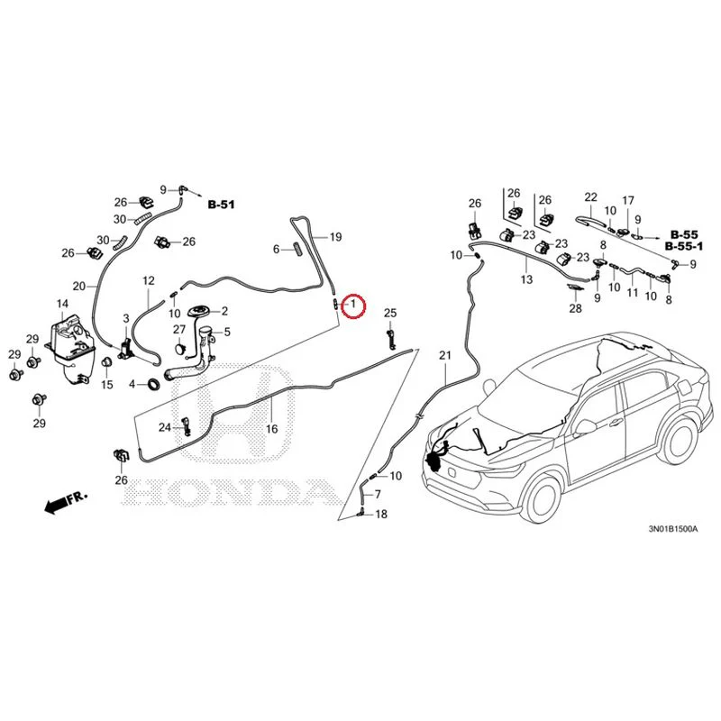 [NEW] JDM HONDA VEZEL e:HEV RV5 2021 Windshield Washer GENUINE OEM - Image 2