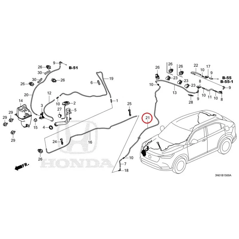[NEW] JDM HONDA VEZEL e:HEV RV5 2021 Windshield Washer GENUINE OEM - Image 22