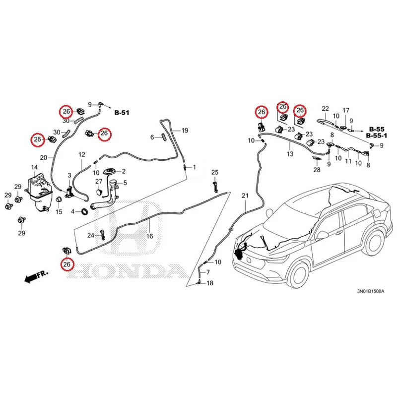 [NEW] JDM HONDA VEZEL e:HEV RV5 2021 Windshield Washer GENUINE OEM - Image 27