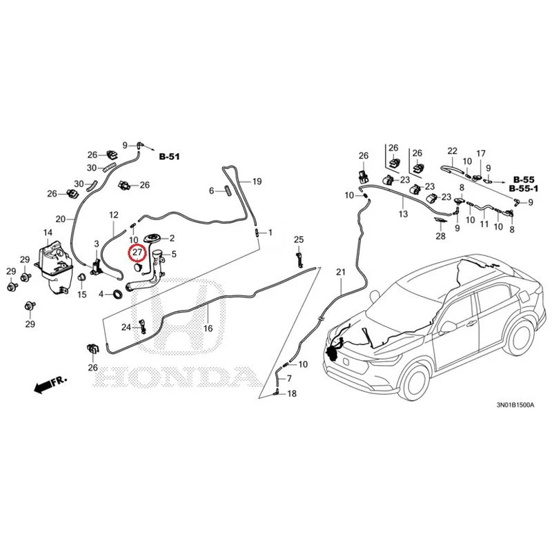 [NEW] JDM HONDA VEZEL e:HEV RV5 2021 Windshield Washer GENUINE OEM - Image 28