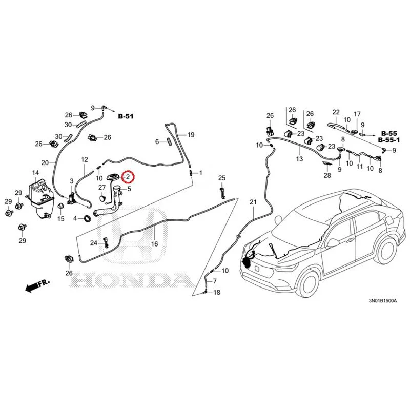 [NEW] JDM HONDA VEZEL e:HEV RV5 2021 Windshield Washer GENUINE OEM - Image 3