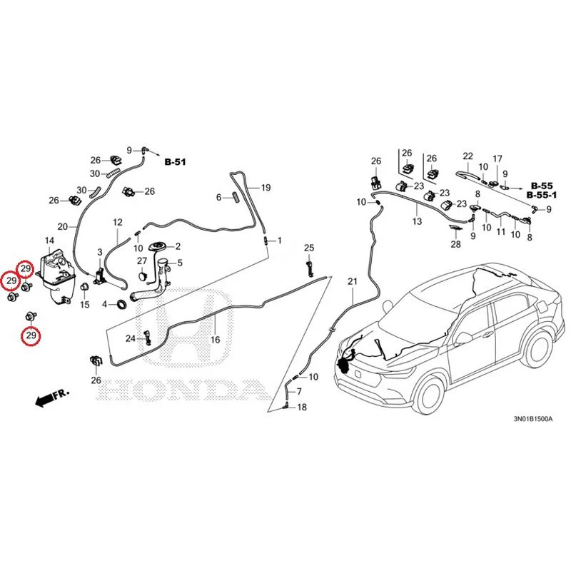 [NEW] JDM HONDA VEZEL e:HEV RV5 2021 Windshield Washer GENUINE OEM - Image 30