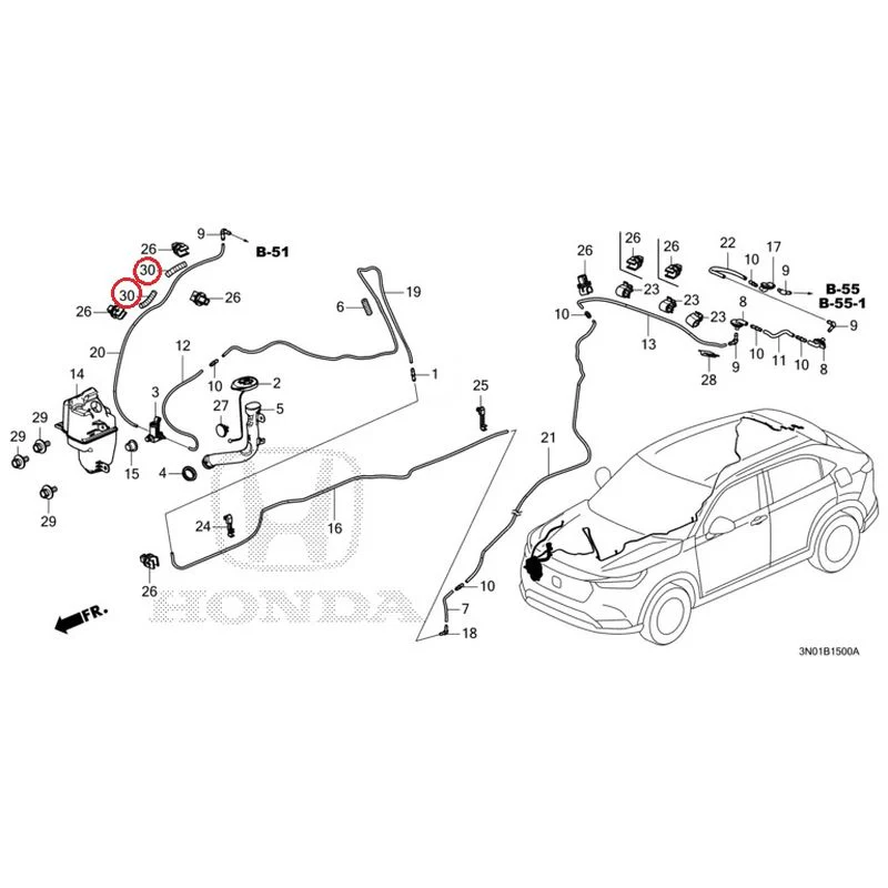 [NEW] JDM HONDA VEZEL e:HEV RV5 2021 Windshield Washer GENUINE OEM - Image 31