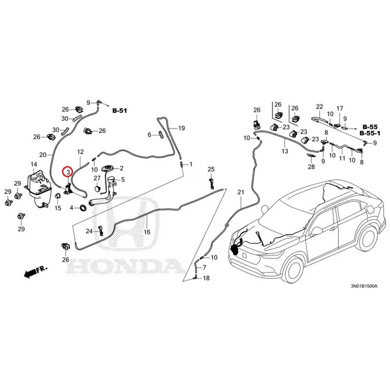 [NEW] JDM HONDA VEZEL e:HEV RV5 2021 Windshield Washer GENUINE OEM - Image 4