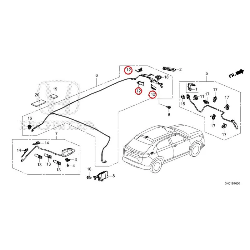 [NEW] JDM HONDA VEZEL e:HEV RV5 2021 Antenna GENUINE OEM - Image 13
