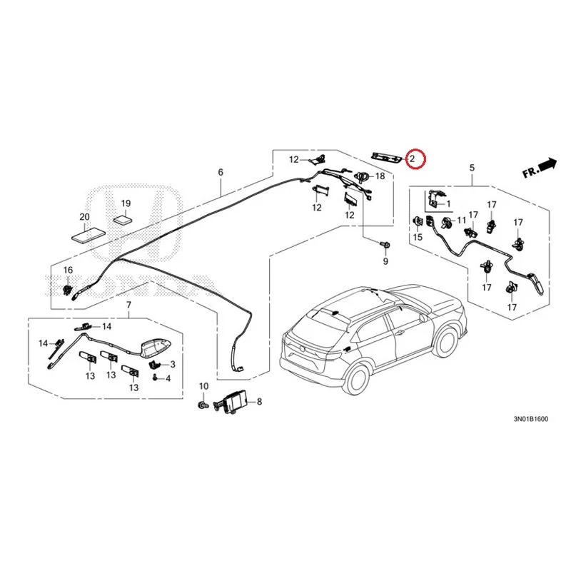 [NEW] JDM HONDA VEZEL e:HEV RV5 2021 Antenna GENUINE OEM - Image 2