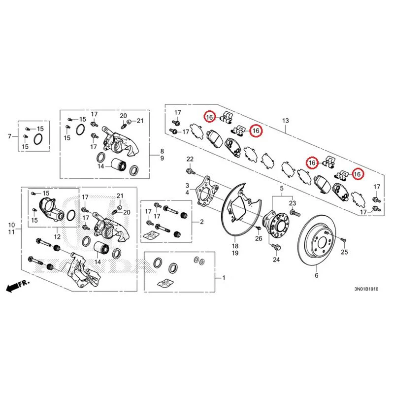 [NEW] JDM HONDA VEZEL e:HEV RV5 2021 Rear Brake (2WD) GENUINE OEM - Image 18