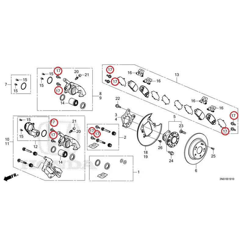 [NEW] JDM HONDA VEZEL e:HEV RV5 2021 Rear Brake (2WD) GENUINE OEM - Image 19