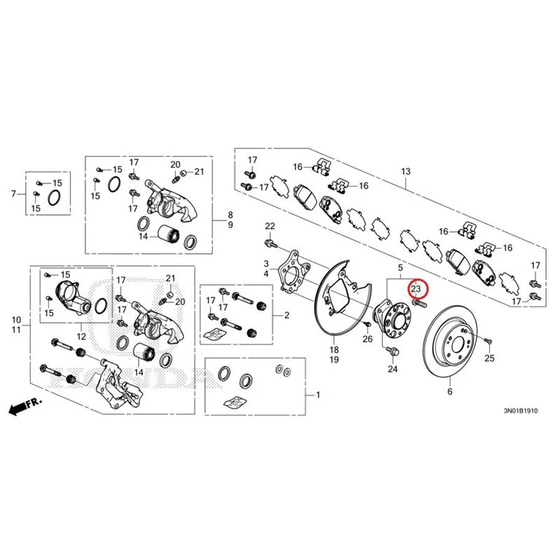 [NEW] JDM HONDA VEZEL e:HEV RV5 2021 Rear Brake (2WD) GENUINE OEM - Image 26