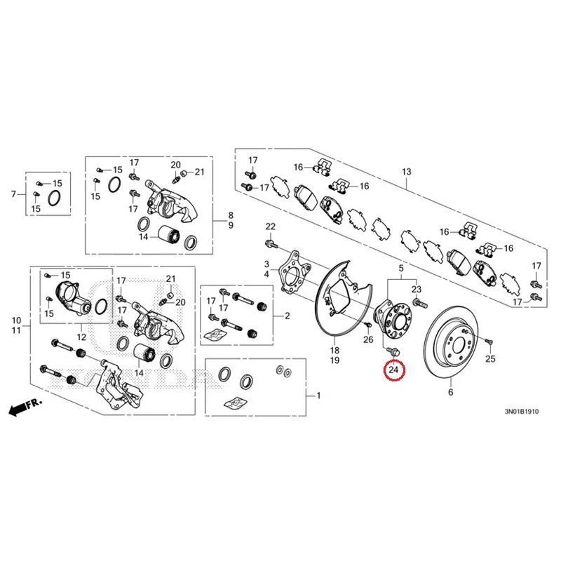 [NEW] JDM HONDA VEZEL e:HEV RV5 2021 Rear Brake (2WD) GENUINE OEM - Image 29