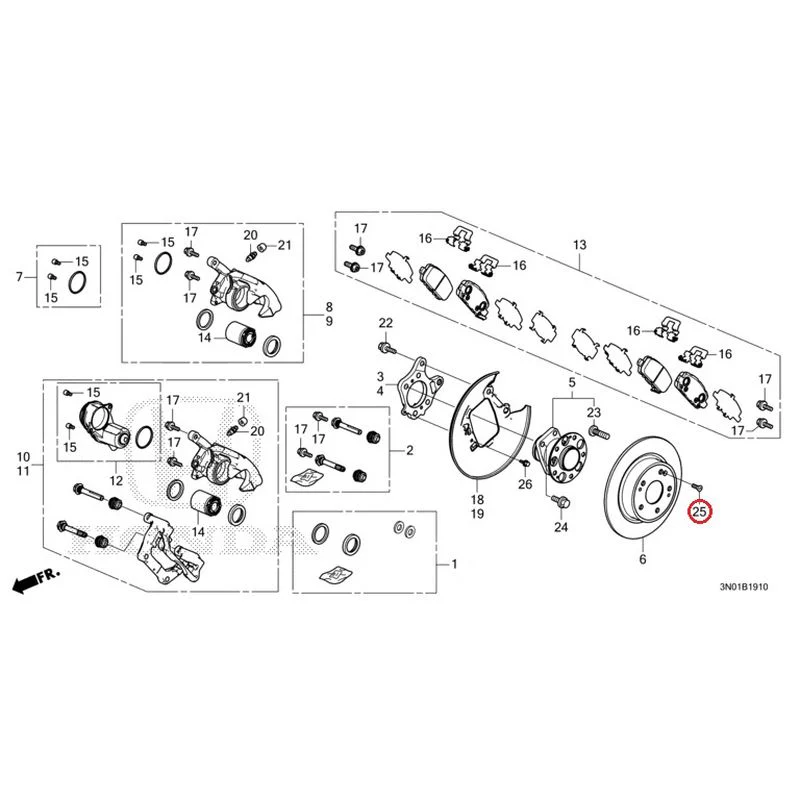 [NEW] JDM HONDA VEZEL e:HEV RV5 2021 Rear Brake (2WD) GENUINE OEM - Image 30