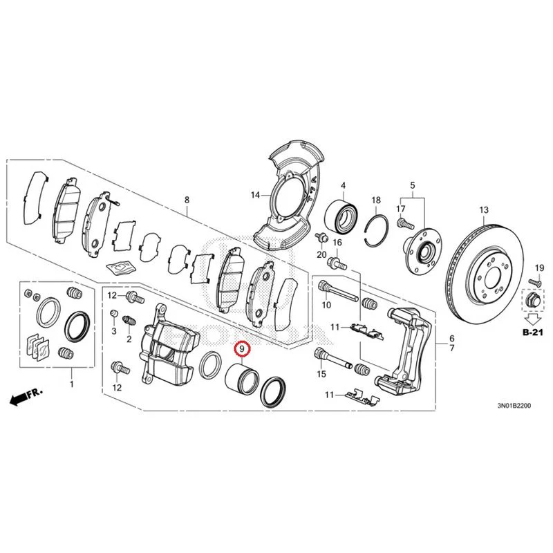 [NEW] JDM HONDA VEZEL e:HEV RV5 2021 Front Brake GENUINE OEM - Image 11