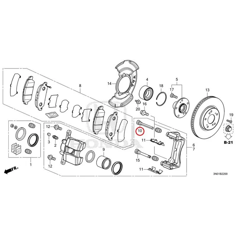 [NEW] JDM HONDA VEZEL e:HEV RV5 2021 Front Brake GENUINE OEM - Image 12