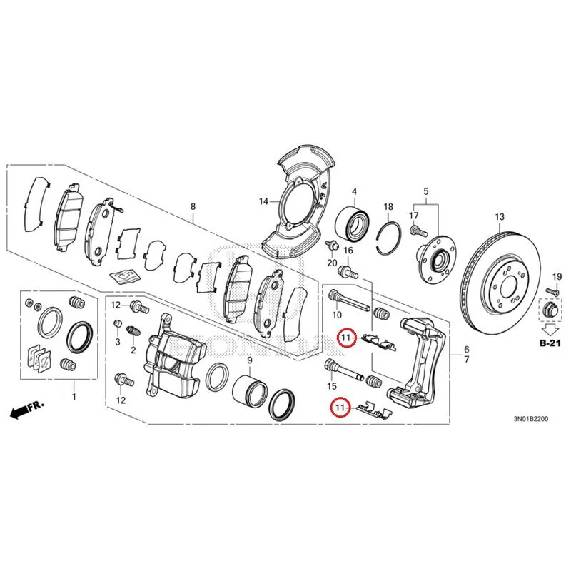 [NEW] JDM HONDA VEZEL e:HEV RV5 2021 Front Brake GENUINE OEM - Image 13