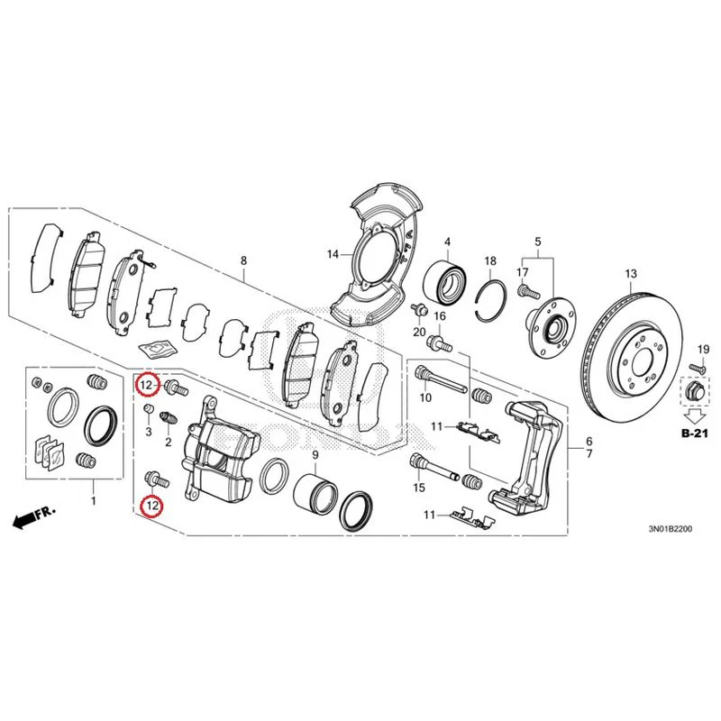 [NEW] JDM HONDA VEZEL e:HEV RV5 2021 Front Brake GENUINE OEM - Image 14