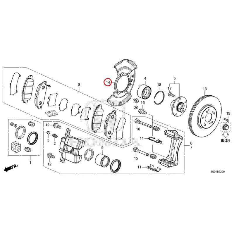 [NEW] JDM HONDA VEZEL e:HEV RV5 2021 Front Brake GENUINE OEM - Image 16