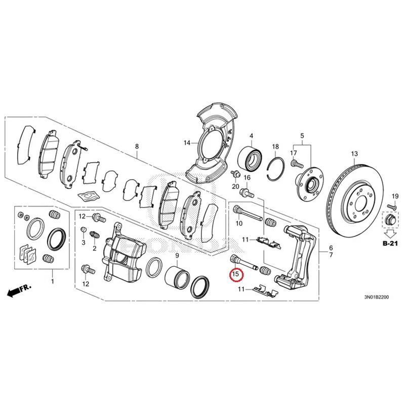 [NEW] JDM HONDA VEZEL e:HEV RV5 2021 Front Brake GENUINE OEM - Image 17