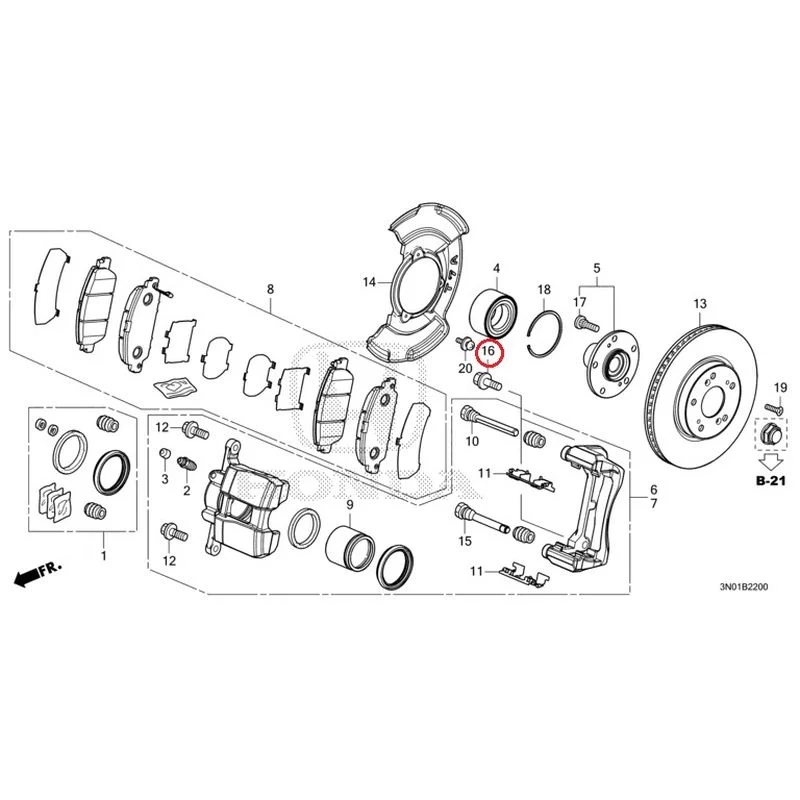 [NEW] JDM HONDA VEZEL e:HEV RV5 2021 Front Brake GENUINE OEM - Image 18