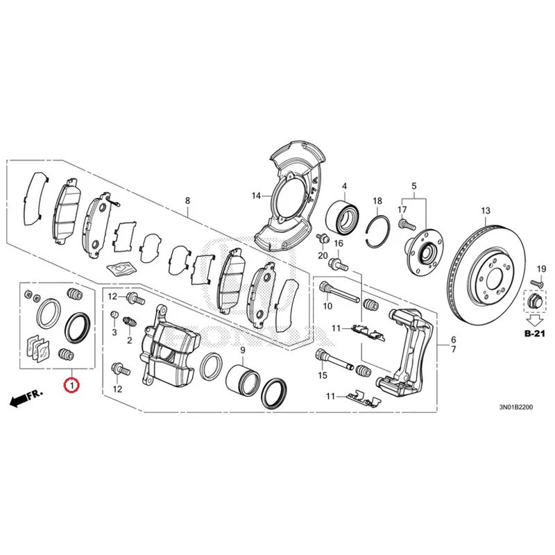 [NEW] JDM HONDA VEZEL e:HEV RV5 2021 Front Brake GENUINE OEM - Image 2