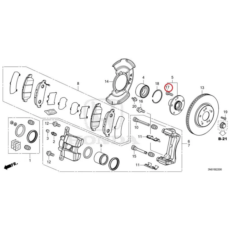 [NEW] JDM HONDA VEZEL e:HEV RV5 2021 Front Brake GENUINE OEM - Image 21
