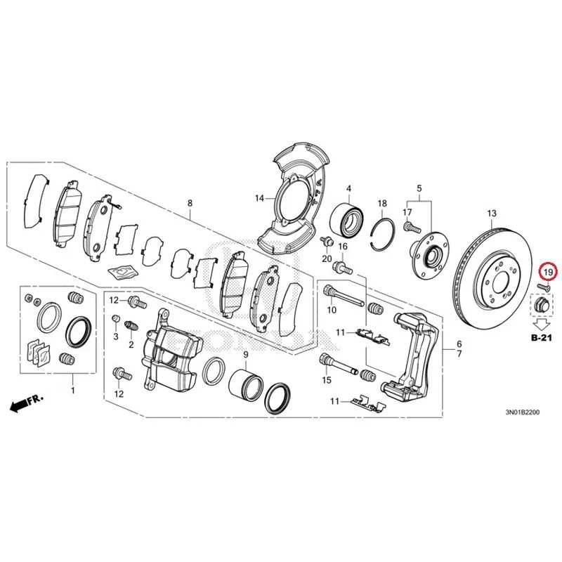 [NEW] JDM HONDA VEZEL e:HEV RV5 2021 Front Brake GENUINE OEM - Image 24
