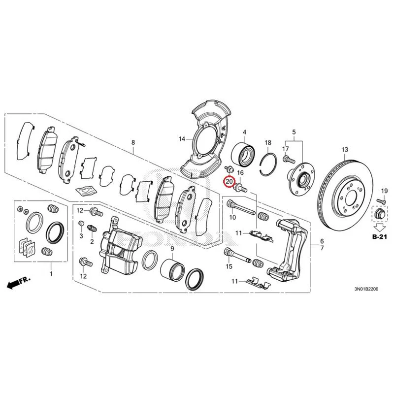 [NEW] JDM HONDA VEZEL e:HEV RV5 2021 Front Brake GENUINE OEM - Image 25