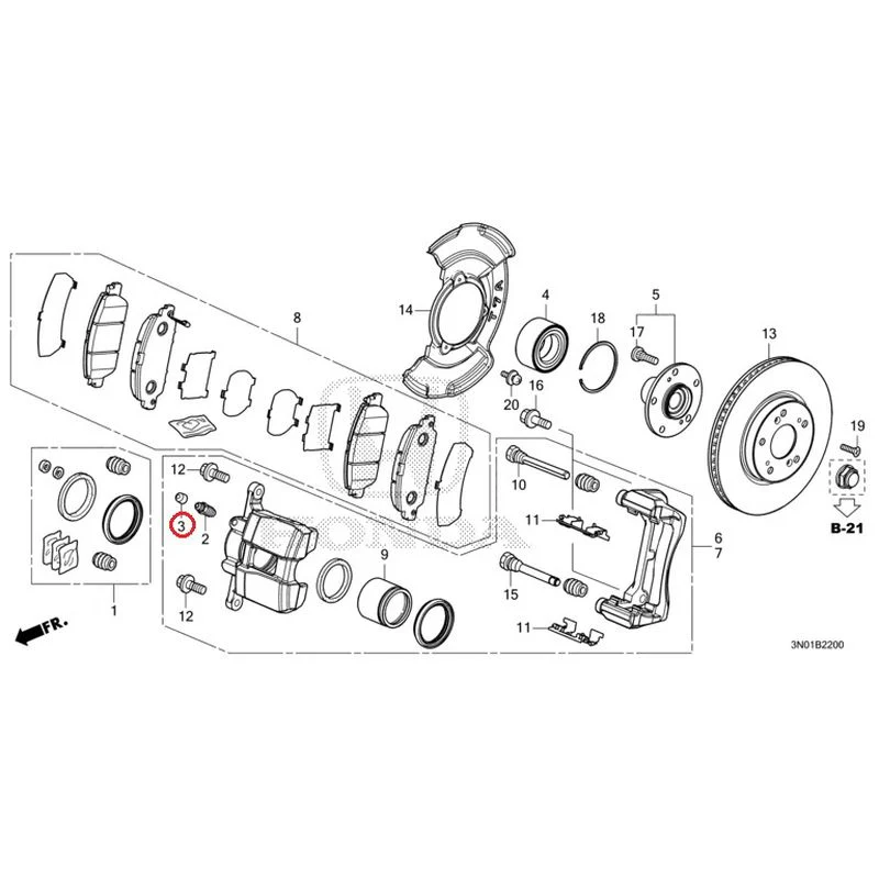 [NEW] JDM HONDA VEZEL e:HEV RV5 2021 Front Brake GENUINE OEM - Image 4
