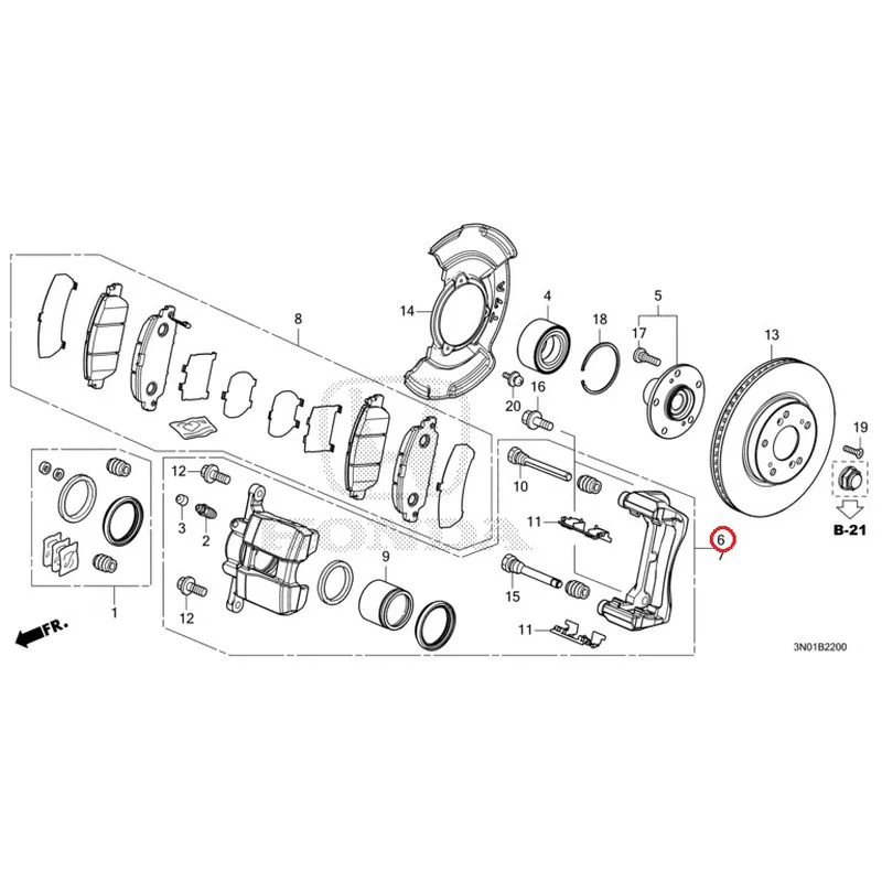[NEW] JDM HONDA VEZEL e:HEV RV5 2021 Front Brake GENUINE OEM - Image 7