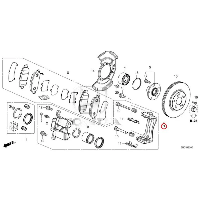 [NEW] JDM HONDA VEZEL e:HEV RV5 2021 Front Brake GENUINE OEM - Image 8