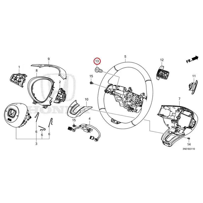 [NEW] JDM HONDA VEZEL e:HEV RV5 2021 Steering Wheel GENUINE OEM - Image 14