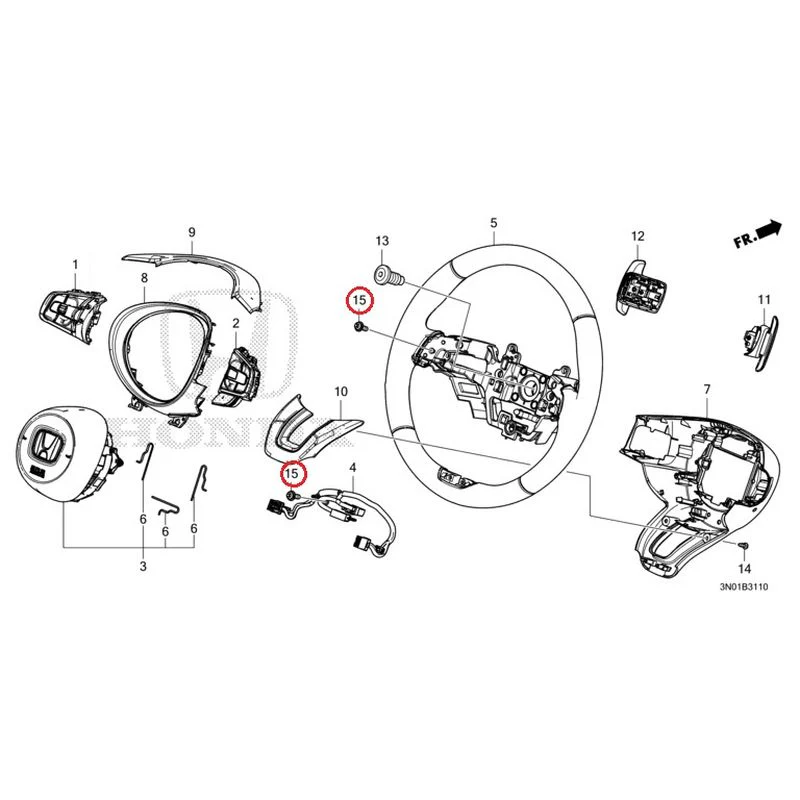 [NEW] JDM HONDA VEZEL e:HEV RV5 2021 Steering Wheel GENUINE OEM - Image 16