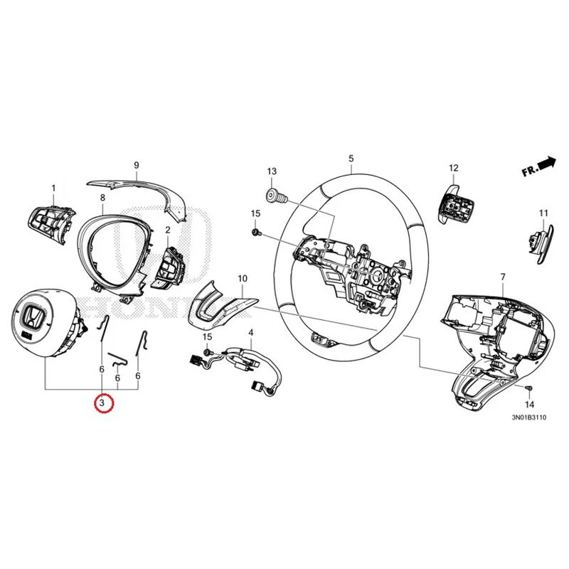 [NEW] JDM HONDA VEZEL e:HEV RV5 2021 Steering Wheel GENUINE OEM - Image 4