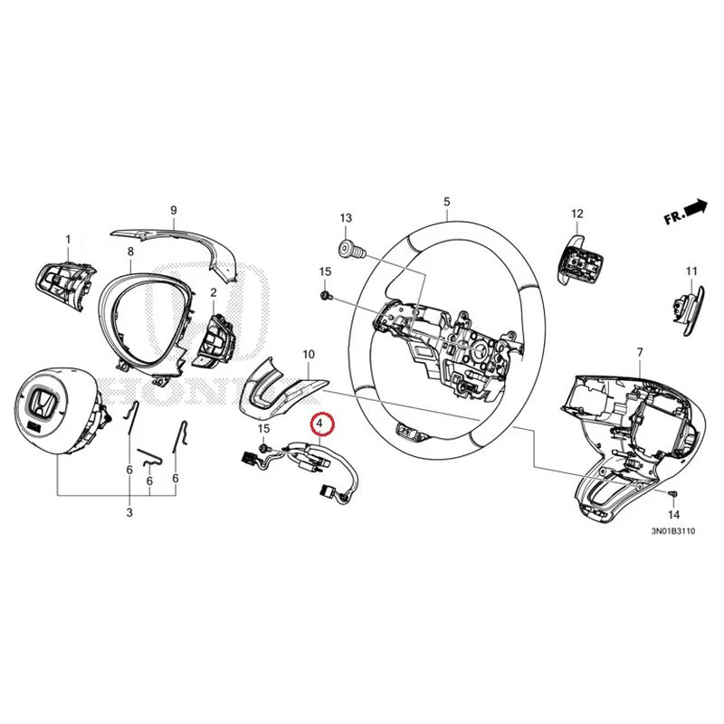 [NEW] JDM HONDA VEZEL e:HEV RV5 2021 Steering Wheel GENUINE OEM - Image 5
