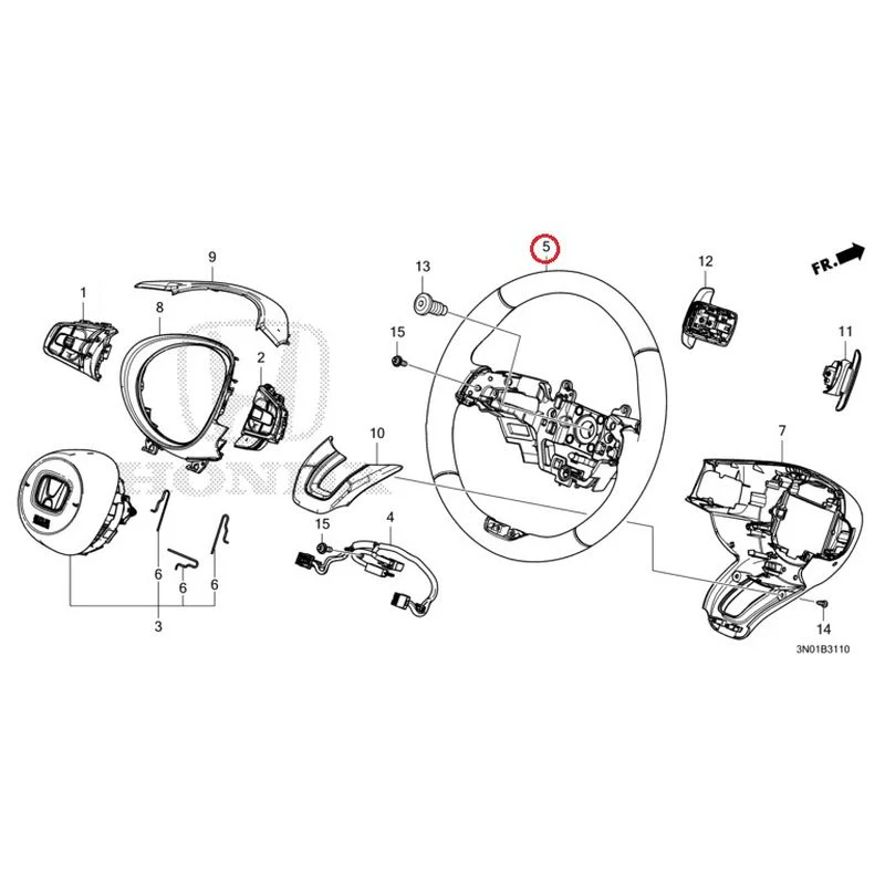 [NEW] JDM HONDA VEZEL e:HEV RV5 2021 Steering Wheel GENUINE OEM - Image 6
