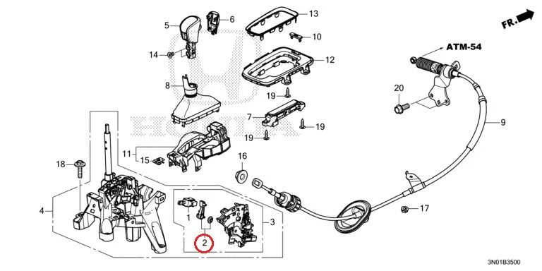 [NEW] JDM HONDA VEZEL e:HEV RV5 2021 Select Lever GENUINE OEM - Image 3