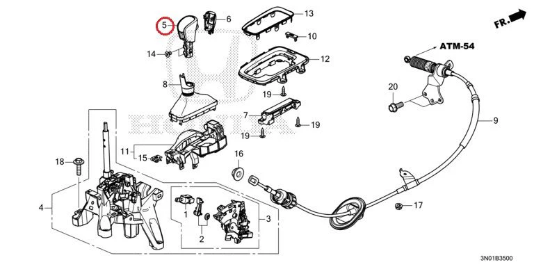[NEW] JDM HONDA VEZEL e:HEV RV5 2021 Select Lever GENUINE OEM - Image 6