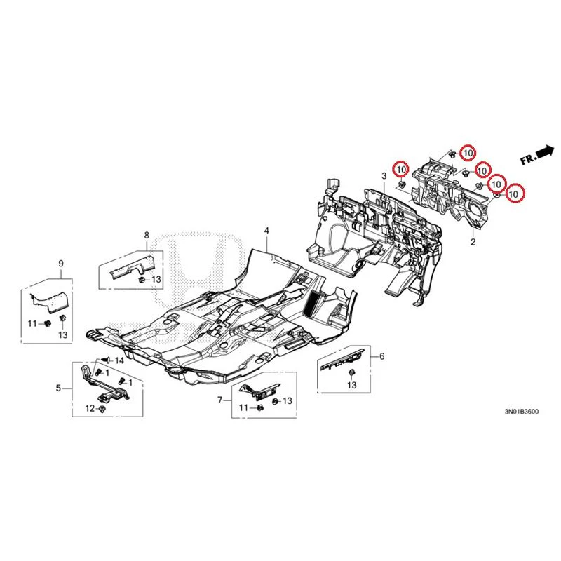 [NEW] JDM HONDA VEZEL e:HEV RV5 2021 Floor Mat GENUINE OEM - Image 11