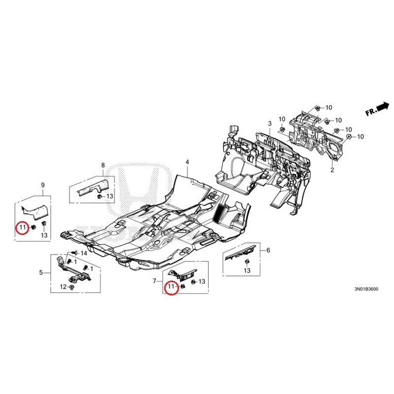 [NEW] JDM HONDA VEZEL e:HEV RV5 2021 Floor Mat GENUINE OEM - Image 12