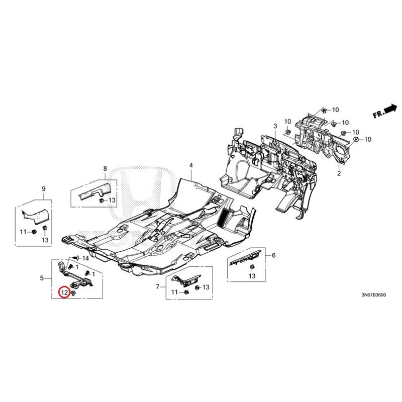 [NEW] JDM HONDA VEZEL e:HEV RV5 2021 Floor Mat GENUINE OEM - Image 13