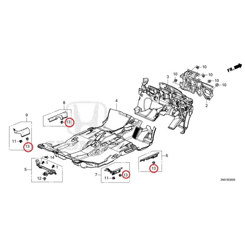 [NEW] JDM HONDA VEZEL e:HEV RV5 2021 Floor Mat GENUINE OEM - Image 14