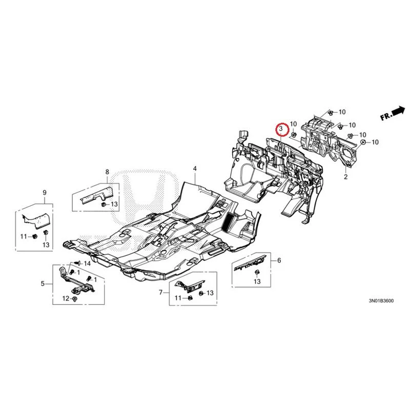 [NEW] JDM HONDA VEZEL e:HEV RV5 2021 Floor Mat GENUINE OEM - Image 4