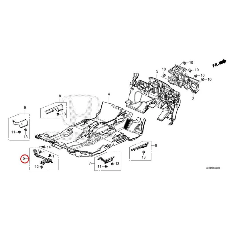 [NEW] JDM HONDA VEZEL e:HEV RV5 2021 Floor Mat GENUINE OEM - Image 6