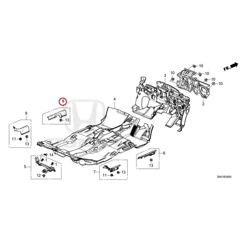 [NEW] JDM HONDA VEZEL e:HEV RV5 2021 Floor Mat GENUINE OEM - Image 9