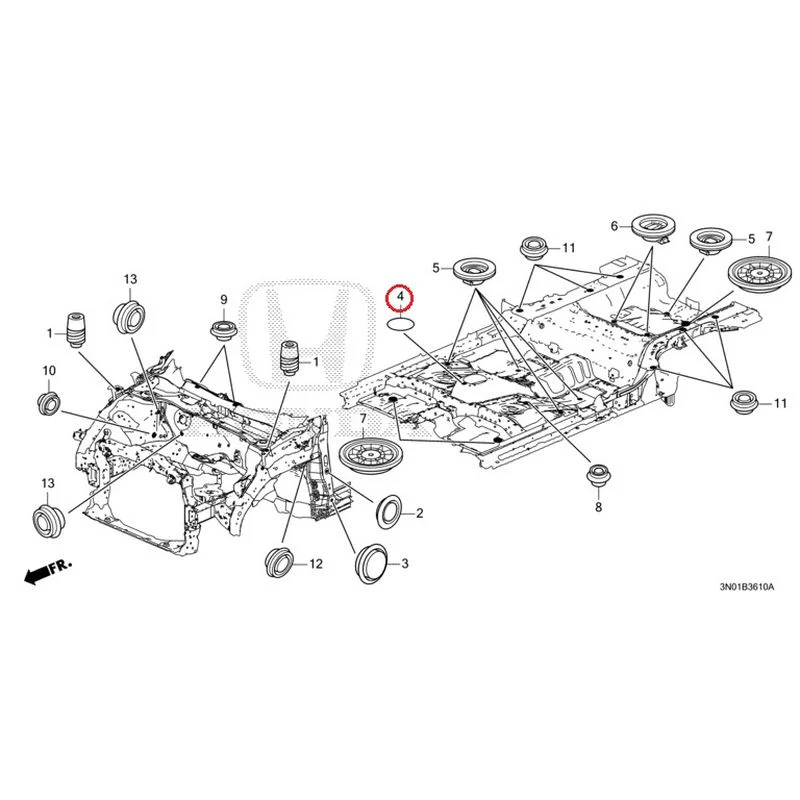 [NEW] JDM HONDA VEZEL e:HEV RV5 2021 Grommets (Front) GENUINE OEM - Image 5